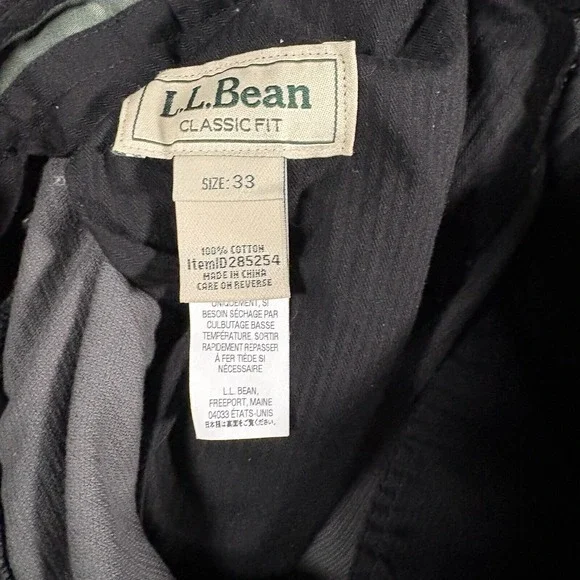 L.L. Bean Men's Corduroy Pants Size 33 Straight Classic Fit Cotton Flat‎ Front - Picture 2 of 7